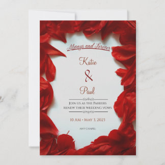 El verano moderno Roses Rojos Elegante Invitación 