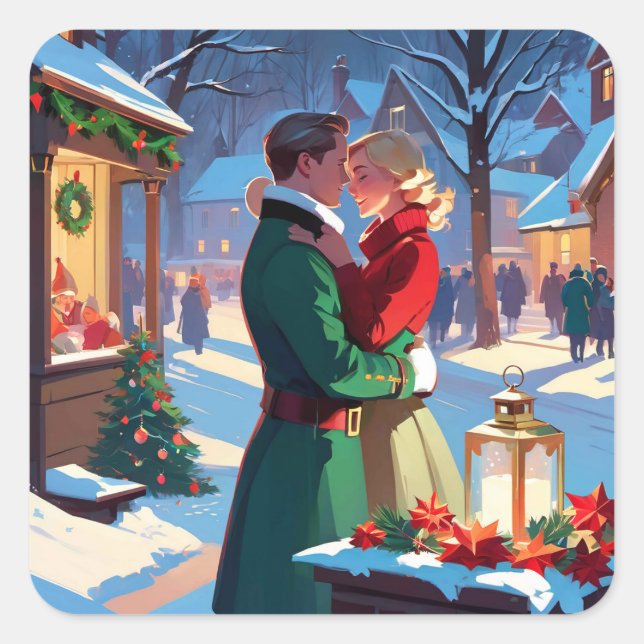 El verdadero amor hacia los Navidades - Pegatina (Anverso)