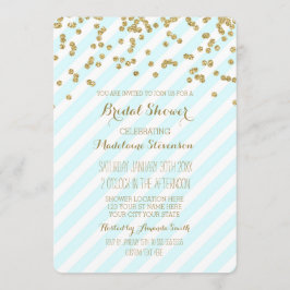 El verde azul del oro raya invitaciones nupciales