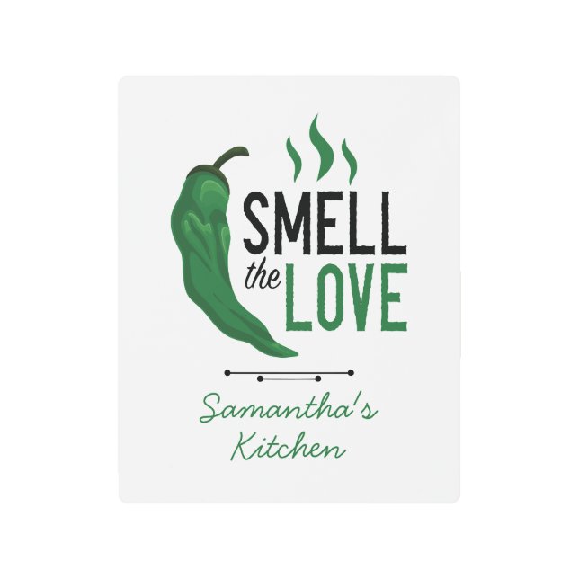 El verde Chile huele el amor a la impresión Metali (Anverso)