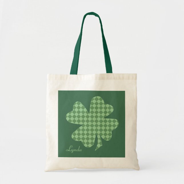 El verde comprueba la bolsa de asas personalizada (Frente)