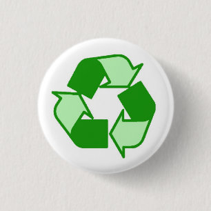 El verde de dos tonos en blanco recicla el botón