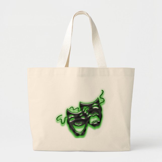 El verde de neón grande enmascara la bolsa de asas (Frente)
