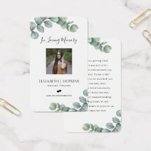 El verde Eucalyptus deja tarjetas de oración fotog