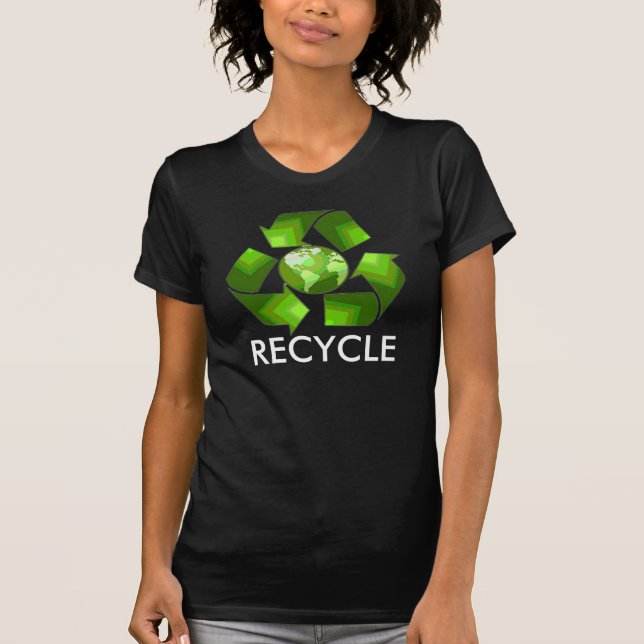 El verde recicla la camisa en oscuridad (Anverso)