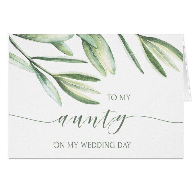 El verdor a mi tía en mi día de boda carda (Anverso (Horizontal))