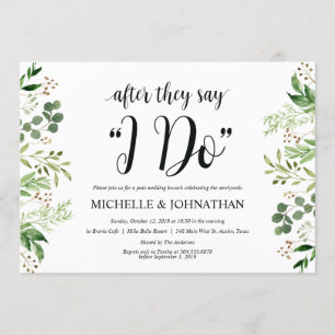 El verdor fija la tarjeta de la invitación del