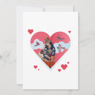 El viaje del amor: una tarjeta con el corazón