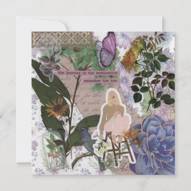 El viaje es la tarjeta de felicitación plana de de (Anverso)