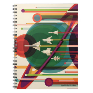 El viaje magnífico - cuaderno retro del poster de