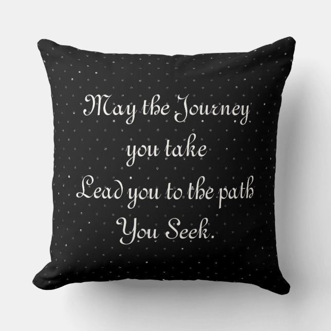 el viaje que busca la almohada de diseño de plata  (Anverso)