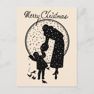 El Victorian siluetea Felices Navidad