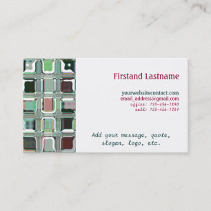 El vidrio teja tarjetas de visita adaptables del