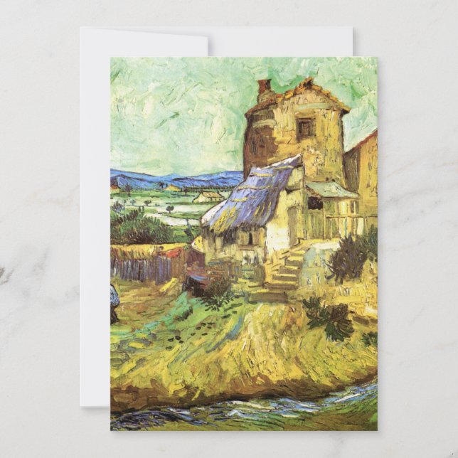 El viejo molino por Vincent van Gogh (Anverso)