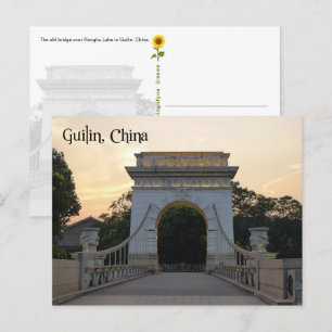 El viejo puente, Guilin, China - postal