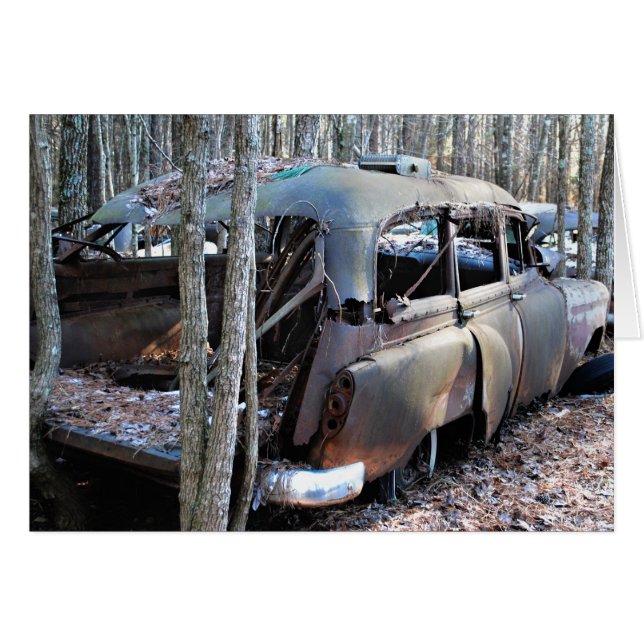 El viejo vintage arruinó el coche (Anverso (Horizontal))