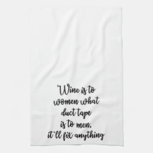 El vino es a las mujeres qué toalla de la cinta