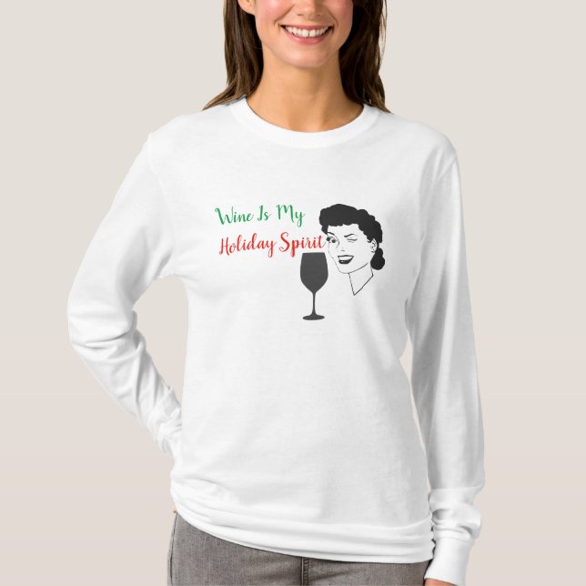 El vino es mi camiseta de espíritu de vacaciones (Anverso)