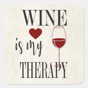 El Vino Es Mi Pegatina Terapéutico