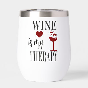 El Vino Es Mi Terapia Termal Tumbler