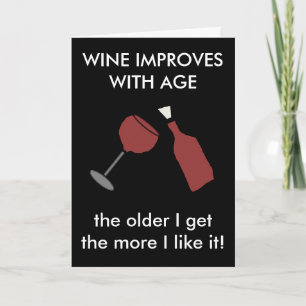 El VINO MEJORA CON la tarjeta divertida del vino