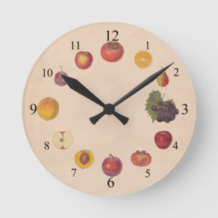 El vintage da fruto reloj de pared
