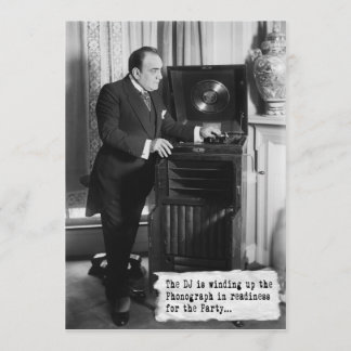 El vintage DJ va de fiesta la invitación
