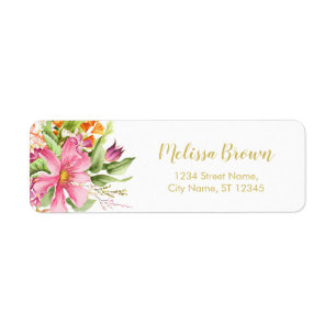 El vintage florece etiquetas en colores pastel