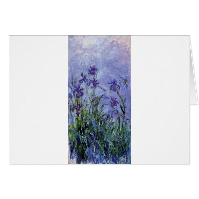 el vintage florece lilac-irises-1917 monet. (Anverso (Horizontal))