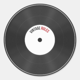 El vintage gobierna al pegatina