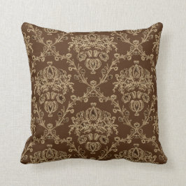 El vintage inspiró el Cojín decorativo del damasco