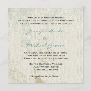 El vintage inspiró la invitación de la boda