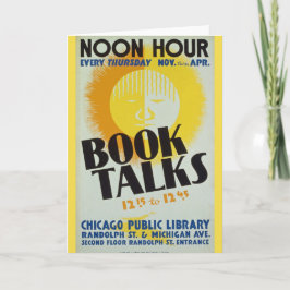 El vintage "libro habla" la tarjeta de