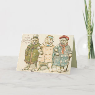 El vintage lleva la tarjeta de Navidad