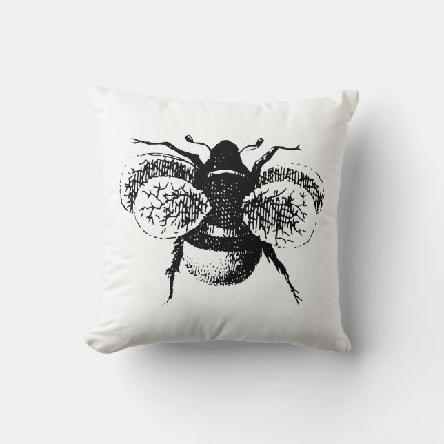 El vintage manosea la almohada de la abeja (Anverso)
