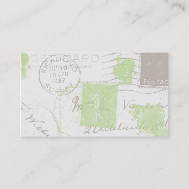 El vintage matasella tarjetas del perfil del (Anverso)