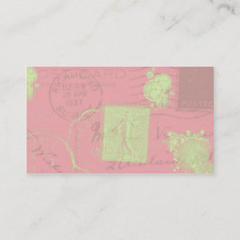 El vintage matasella tarjetas del perfil del