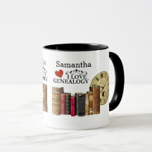 El vintage reserva la taza de la genealogía