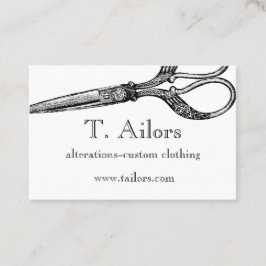 El vintage scissors la tarjeta de visita del tema