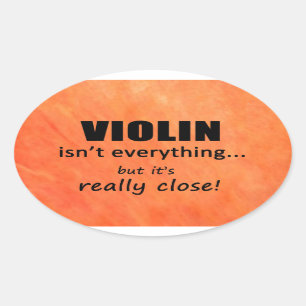 El violín no es todo Pegatina oval
