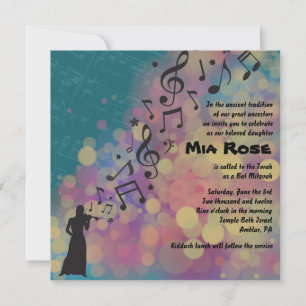 El VIOLINISTA Bar Mitzvah Invitación