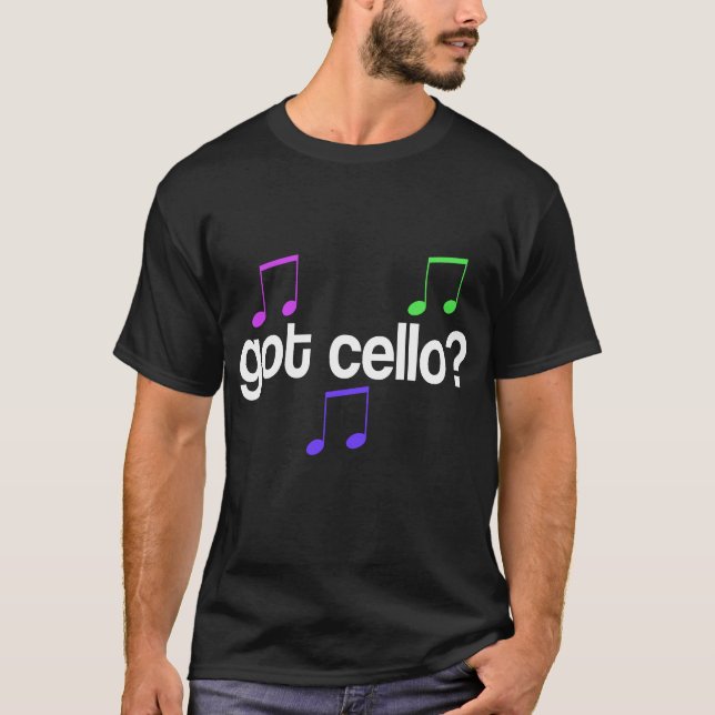 El violoncelo conseguido lindo embroma la camiseta (Anverso)