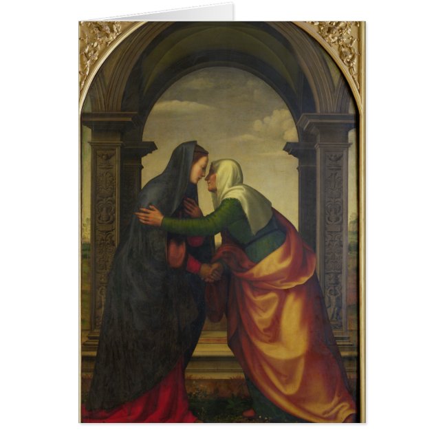 El Visitation de St. Elizabeth al Virgen María (Frente)
