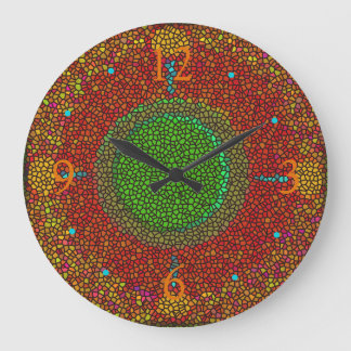 El vitral colorido efectúa los relojes >Creative