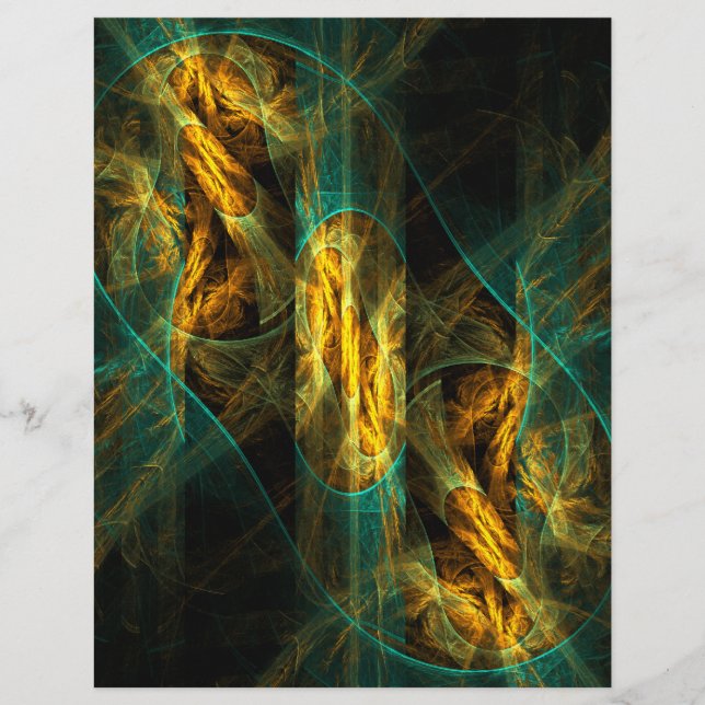 El volante de arte abstracto del ojo de la jungla (Frente)