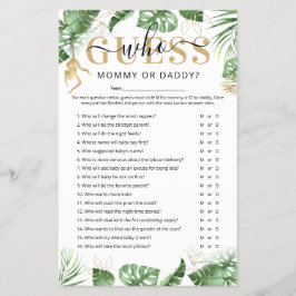 El volante del juego "Adivina quién" de uno salvaj