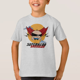 El vuelo del super héroe embroma la camiseta