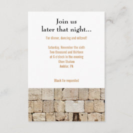 El WALL Bar Bat Mitzvah Recepción Tarjeta Fiesta