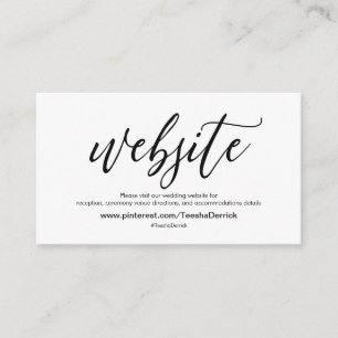 El Web site hermoso de la boda detalla la tarjeta
