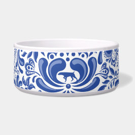 EL WEIMARANER Y EL CUENCO GRANDE DEL MASCOTA DE LA